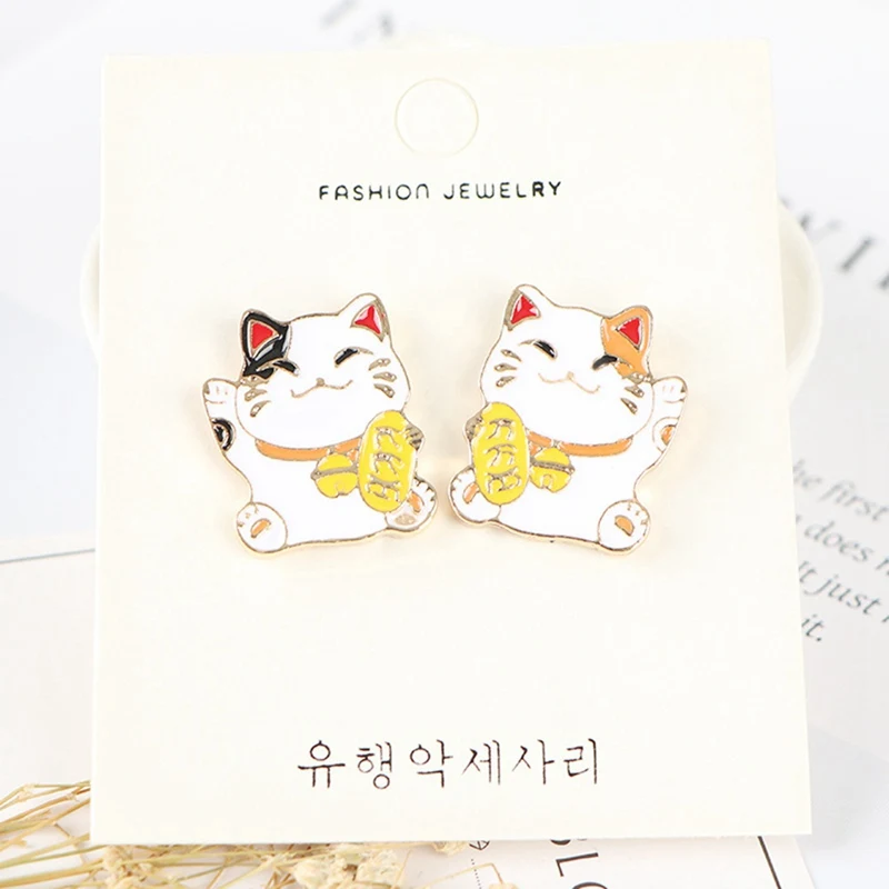 2020 Lucky Cat милые металлические эмалированные булавки и броши для нагрудного штыря