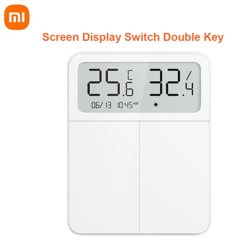 Xiaomi Mijia Smart Wall Switch Light Remote Control Wireless 1/2/3 Key Switchs with temperature and humidity LCD digital screen
Xiaomi Mijia Smart Wall Switch Light Remote Control Wireless 1/2/3 Key Switchs with temperature and humidity LCD digital screen