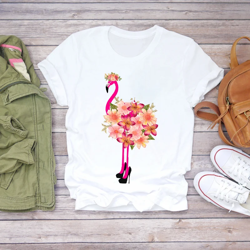 Woman Tshirt 2021 Cartoon Flamingo Elegant Flower Cute Summer Fruit Shirt Ladies Womens T-Shirts Top
Woman Tshirt 2021 Cartoon Flamingo Elegant Flower Cute Summer Fruit Shirt Ladies Womens T-Shirts Top