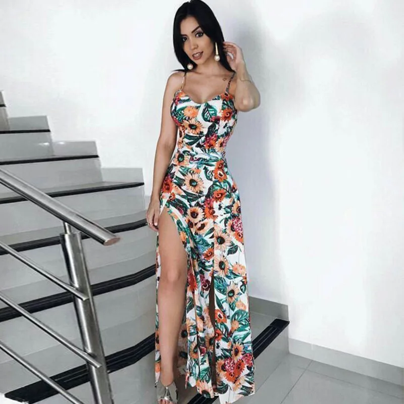Donsignet Fashion Women's Dress Casual V-neck Pullover Sexy Sling Split Legs Exposed Leg Digital Printing Beach Dress
Donsignet Fashion Women's Dress Casual V-neck Pullover Sexy Sling Split Legs Exposed Leg Digital Printing Beach Dress