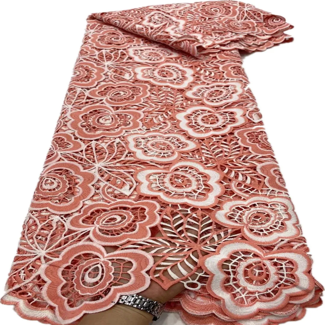 Beautiful Water Soluble African Guipure Cord Lace Fabric With Stone Black/White 5Yards Nigerian Lace Fabric For Dress TR9-7
Beautiful Water Soluble African Guipure Cord Lace Fabric With Stone Black/White 5Yards Nigerian Lace Fabric For Dress TR9-7