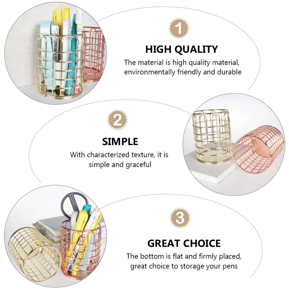 2Pcs Metal Stationery Containers Pen Holders Elegant Simple Design Canisters Decors
2Pcs Metal Stationery Containers Pen Holders Elegant Simple Design Canisters Decors