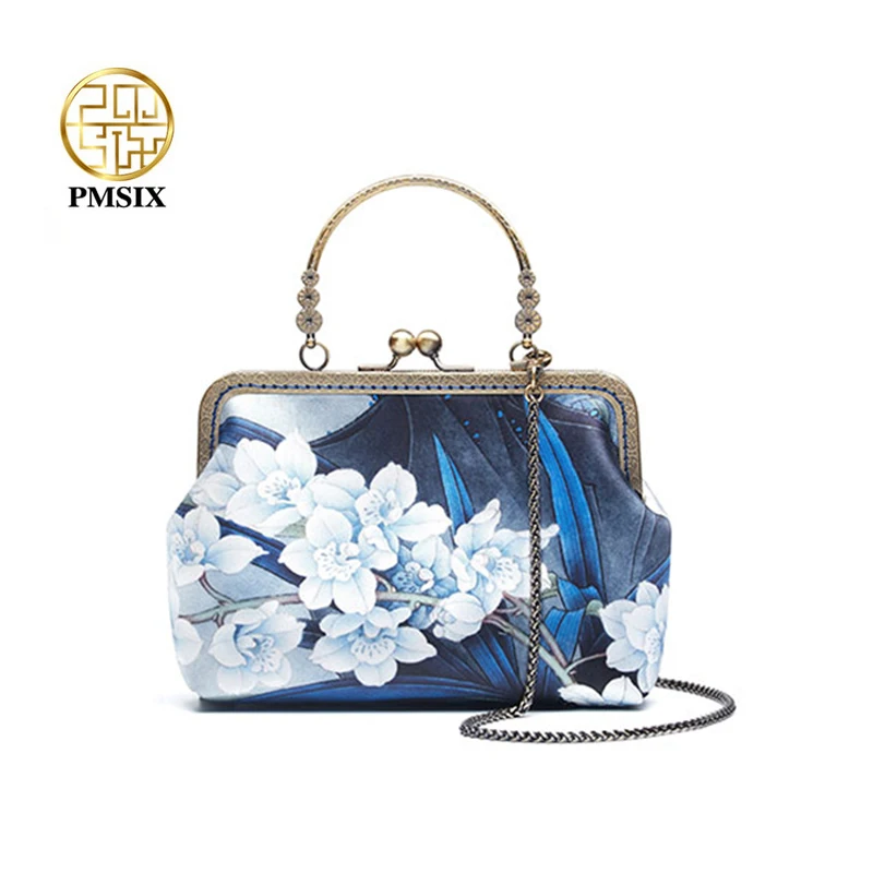 

PMSIX Women Silk Printing Women Handbags Bag Fashion Luxury Shoulder Bags Designer Crossbody Bags Famous Brand Bags 2020