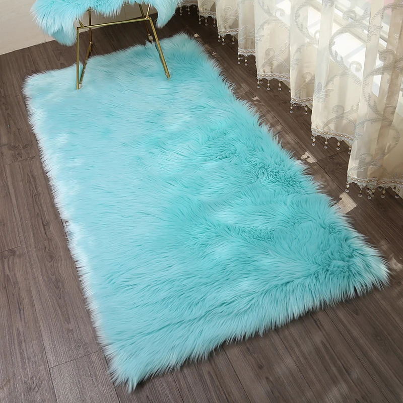 Плюшевое Имитация шерсти ковер плюшевое одеяло на пол коврики вокруг спальни