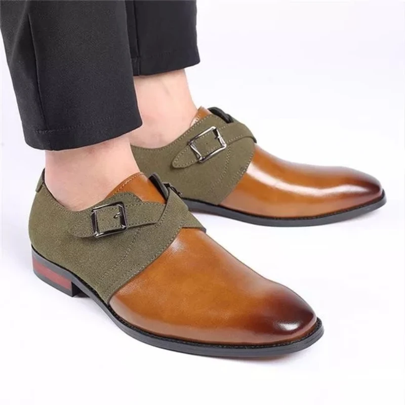 2021Men New PU Leather Color Matching Cross Band Design Wear Leather Casual Shoes Formal Groom Shoes Fashion Hot Men Shoes KA438
2021Men New PU Leather Color Matching Cross Band Design Wear Leather Casual Shoes Formal Groom Shoes Fashion Hot Men Shoes KA438