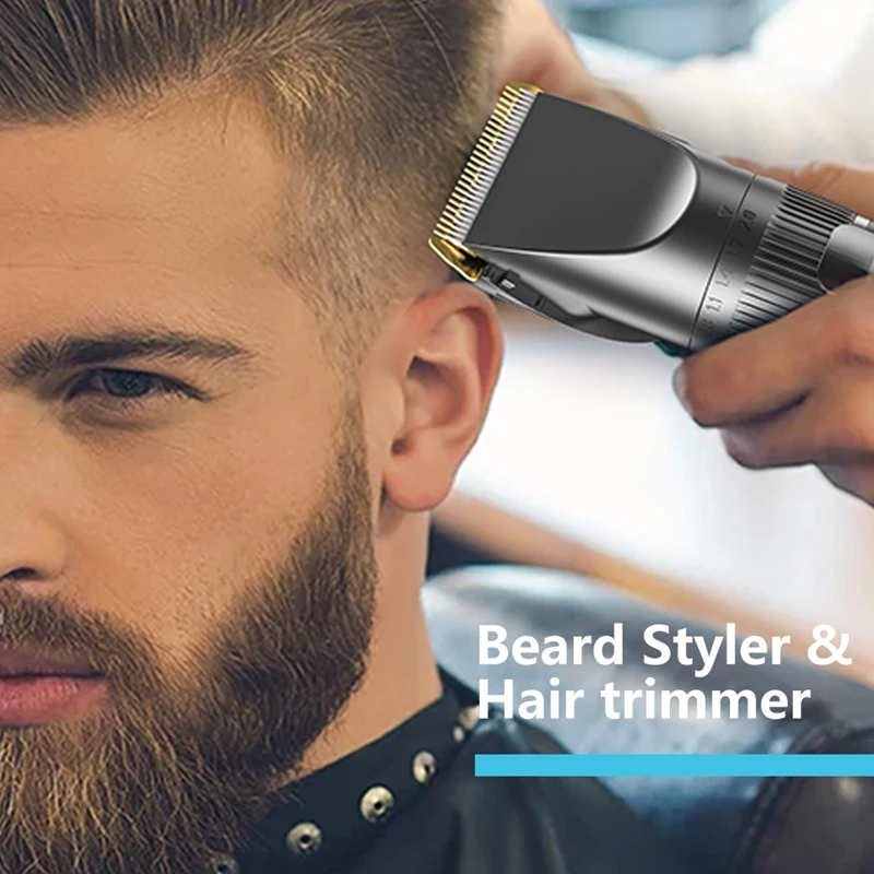 Mens Hair Clippers, Waterproof Professional Cordless 5 Speed Motor Barber Beard Hair Trimmer with Display 6 Guide Combs
Mens Hair Clippers, Waterproof Professional Cordless 5 Speed Motor Barber Beard Hair Trimmer with Display 6 Guide Combs