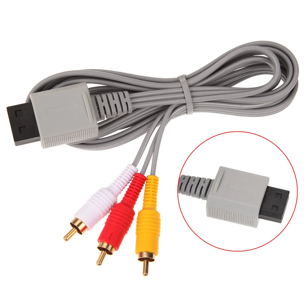 Аудио Видео AV кабель игровой консоли композитный 3 RCA видеокабель шнур провода