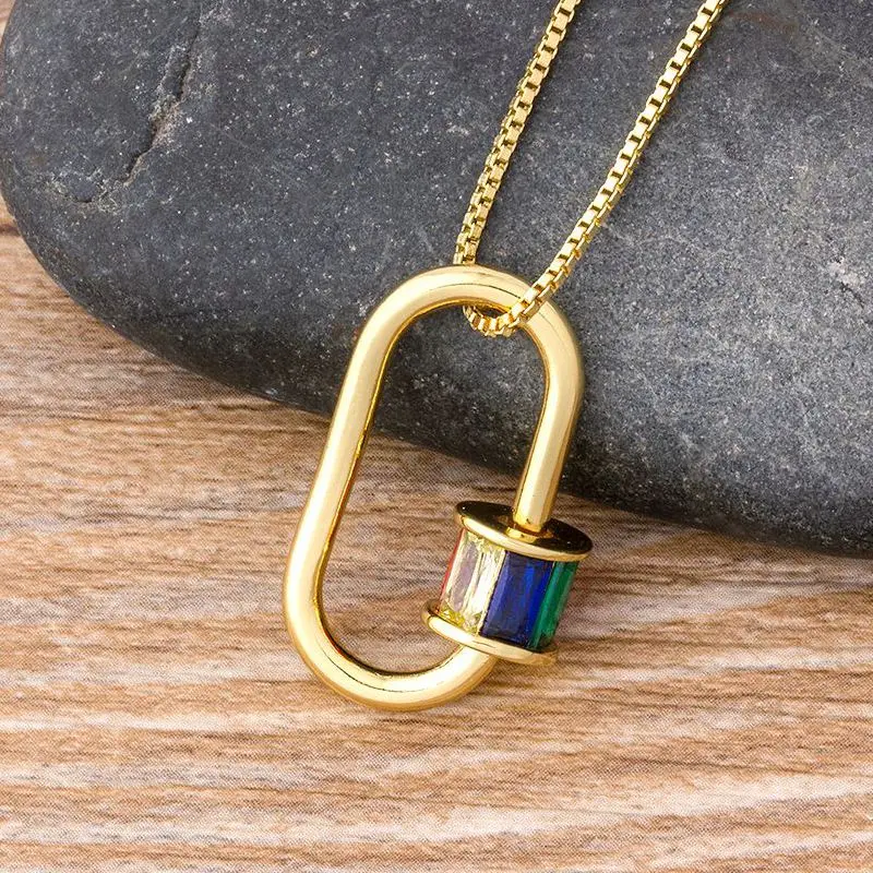 DIY New Creative Spiral Fasteners Supplies Pendant Punk Necklace Top Copper Zircon For Women Men Best Sports Jewelry Gift
DIY New Creative Spiral Fasteners Supplies Pendant Punk Necklace Top Copper Zircon For Women Men Best Sports Jewelry Gift