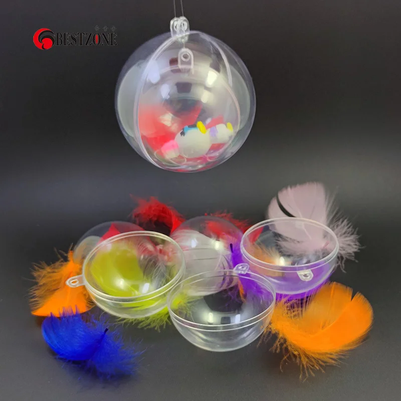 6CM 10Pcs/Lot Plastic Clear Christmas Decorations Hanging Ball Transparent Bauble Candy Ornament Xmas Tree Outdoor Party | Игрушки и