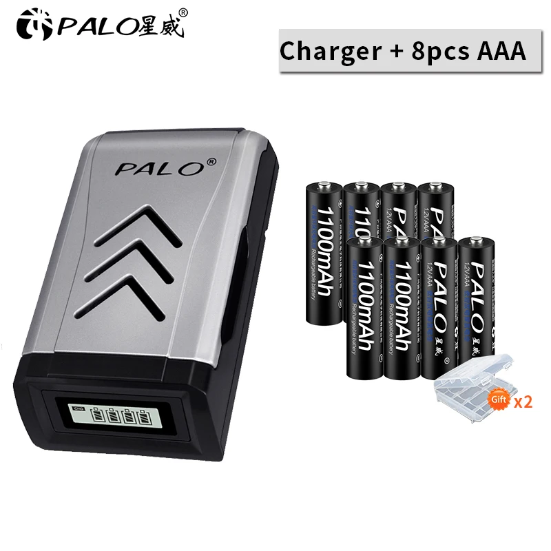 AA Battery Charger LCD Display Smart battery Charger for 1.2v NI-MH NI-CD aa aaa +4Pcs aaa 1100mah 12.v rechargeable battery
AA Battery Charger LCD Display Smart battery Charger for 1.2v NI-MH NI-CD aa aaa +4Pcs aaa 1100mah 12.v rechargeable battery
