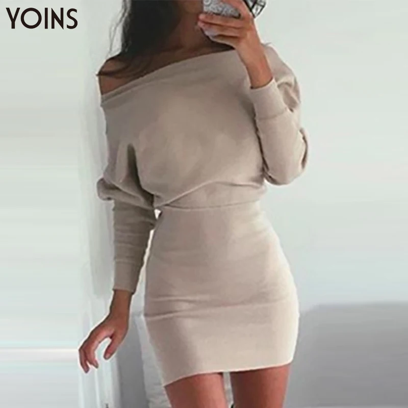 YOINS сексуальное платье с открытыми плечами облегающее мини платье Повседневное с длинными рукавами "летучая мышь", майка с круглым вырезом т...
YOINS сексуальное платье с открытыми плечами облегающее мини платье Повседневное с длинными рукавами "летучая мышь", майка с круглым вырезом т...