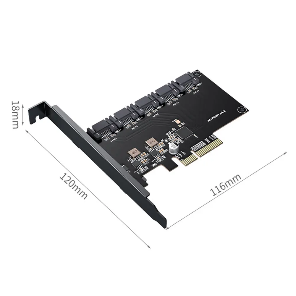 SATA PCIE Adapter 5 Ports SATA 3.0 to PCIE X4 X8 X16 Expansion Card SATA3.0 PCIe SSD HDD Hard Drive Converter Adapter Box
SATA PCIE Adapter 5 Ports SATA 3.0 to PCIE X4 X8 X16 Expansion Card SATA3.0 PCIe SSD HDD Hard Drive Converter Adapter Box