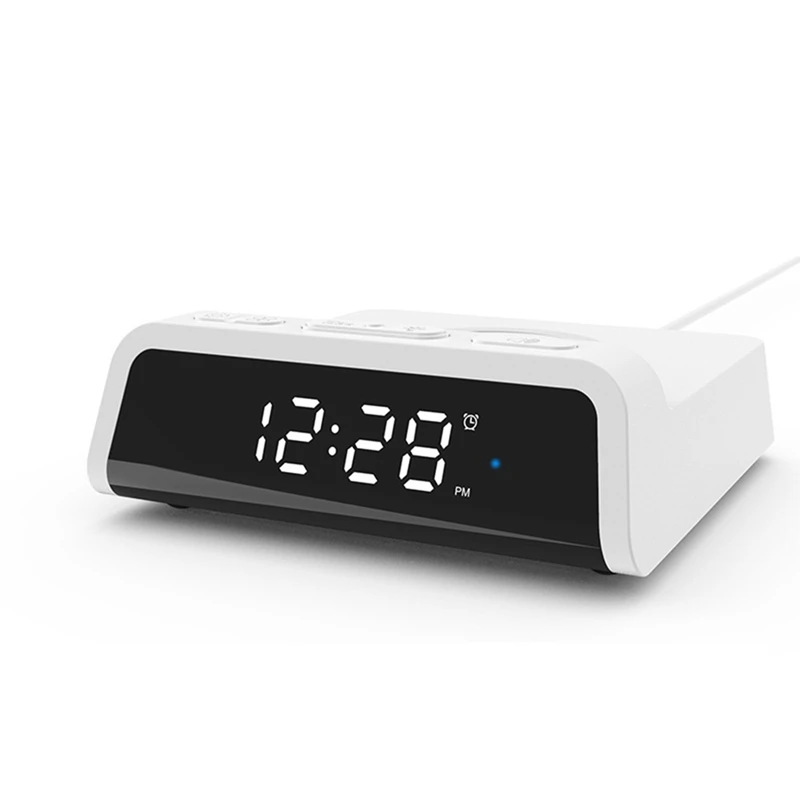 Electric LED Alarm Clock with Wireless Charger, Qi 15W Fast Wireless Charging Pad for iPhone 12/11
Electric LED Alarm Clock with Wireless Charger, Qi 15W Fast Wireless Charging Pad for iPhone 12/11