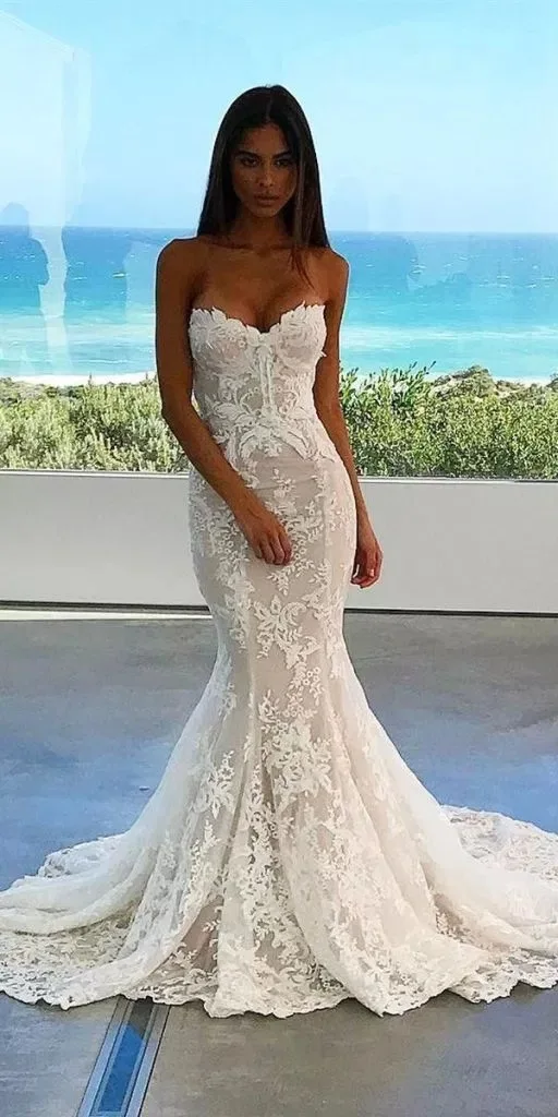 European and American foreign trade new style dress sexy tube top lace dress long skirt 
European and American foreign trade new style dress sexy tube top lace dress long skirt