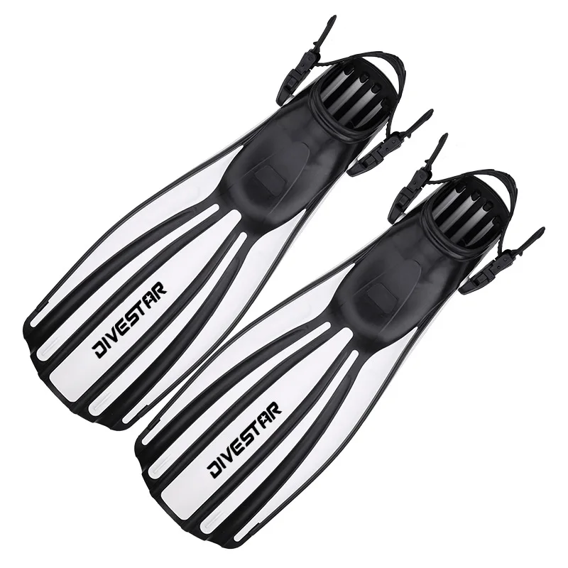 

Adults PP/TPR Swimming Fins Snorkeling Foot Flippers Diving Fins Beginner Swimming Equipment Portable Adjustable Diving Flippers