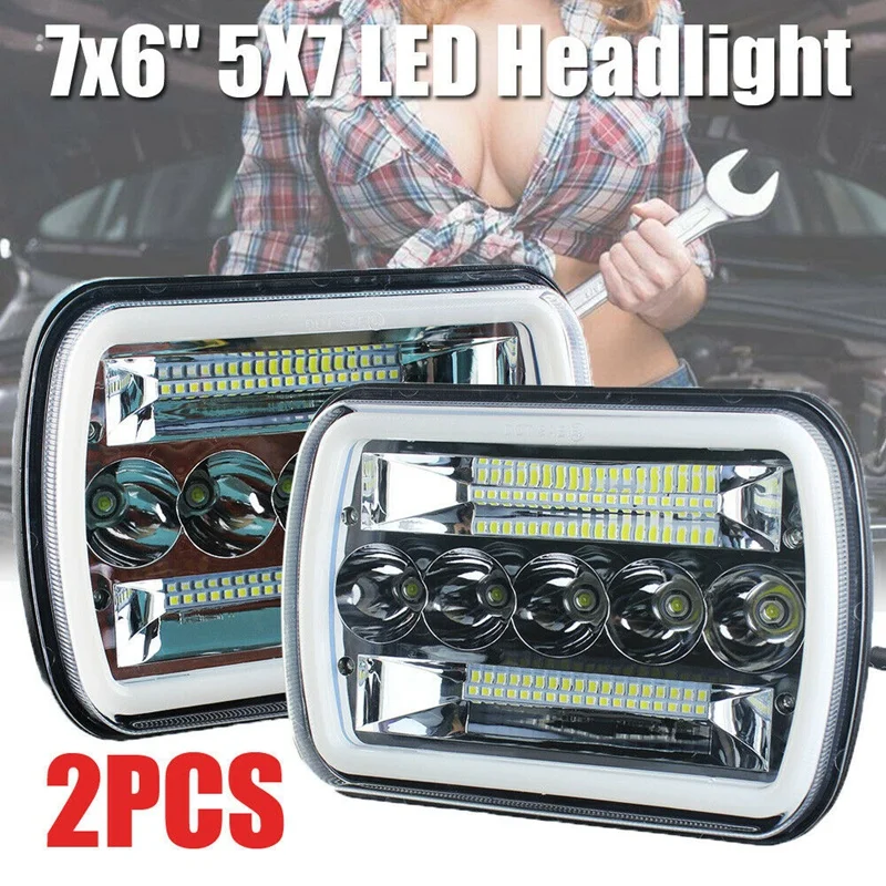 1 Pair 240W 5X7inch 7X6inch LED Headlight Hi-Lo Beam Halo DRL for Jeep Cherokee Wrangler XJ YJ
1 Pair 240W 5X7inch 7X6inch LED Headlight Hi-Lo Beam Halo DRL for Jeep Cherokee Wrangler XJ YJ