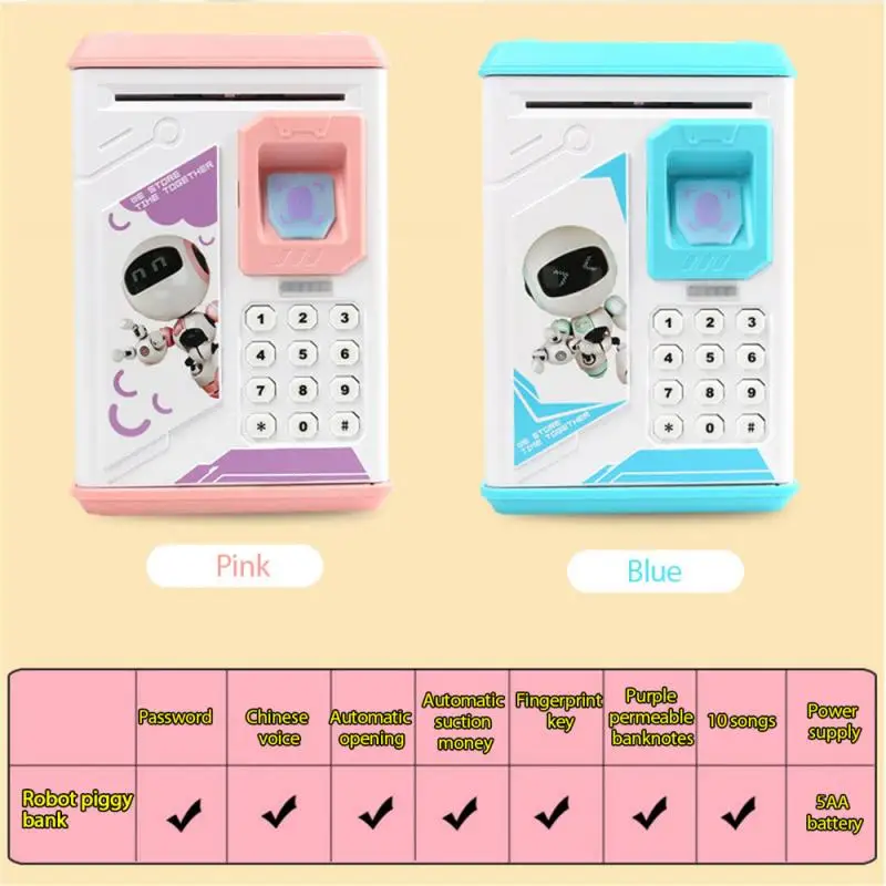 Electronic Fingerprint Sensor Piggy Bank Cartoon ATM Machine Cash Box With Auto Rolling Money Music Story Piggy Bank Kids Gifts
Electronic Fingerprint Sensor Piggy Bank Cartoon ATM Machine Cash Box With Auto Rolling Money Music Story Piggy Bank Kids Gifts
