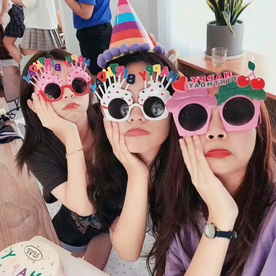 Happy Photo Props Funny Party Cupcake Dollar Shape Glasses Birthday Wedding 
Happy Photo Props Funny Party Cupcake Dollar Shape Glasses Birthday Wedding