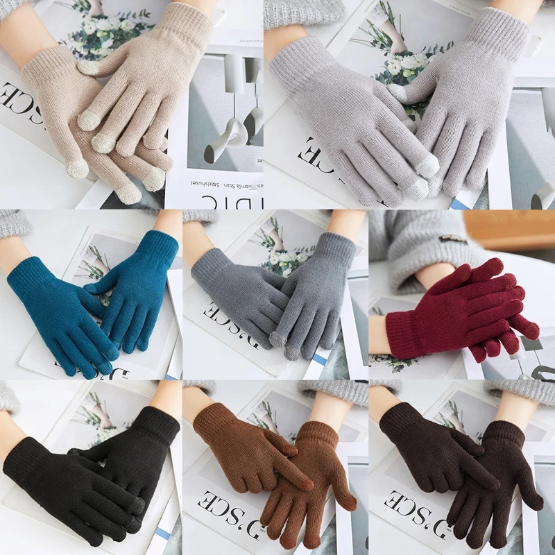 Unisex Winter Knit Touch Screen Gloves Solid Color Plush Lined Thermal Mittens 83XF
Unisex Winter Knit Touch Screen Gloves Solid Color Plush Lined Thermal Mittens 83XF