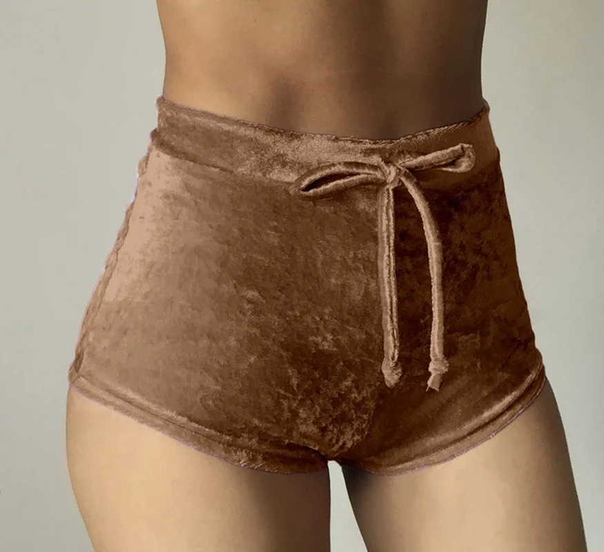Sexy Tight-fitting Lace-up Tight-fitting Hip Shorts New Ladies Velvet Drawstring Shorts Plus Size Casual High Waist 2021 Spring
Sexy Tight-fitting Lace-up Tight-fitting Hip Shorts New Ladies Velvet Drawstring Shorts Plus Size Casual High Waist 2021 Spring