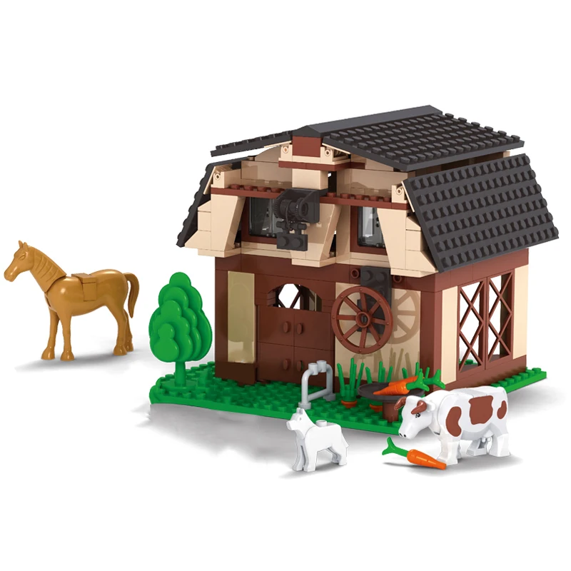 AUSINI Farm Hut Model Building Blocks Boys Toy Cottage with Horse Cow Dog Farmhouse Bricks Toys for Children Mini Figures Farmer
AUSINI Farm Hut Model Building Blocks Boys Toy Cottage with Horse Cow Dog Farmhouse Bricks Toys for Children Mini Figures Farmer