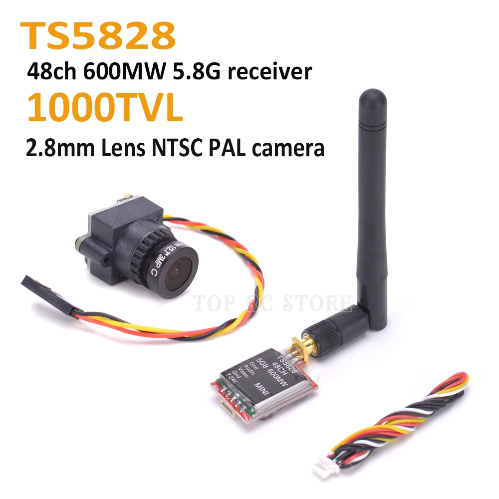 Цифровая мини камера FPV 1000 TVL ЛИНИЯ 2 8 мм объектив/TS5828 Micro 5 8G 600mW 48CH передатчик для RC