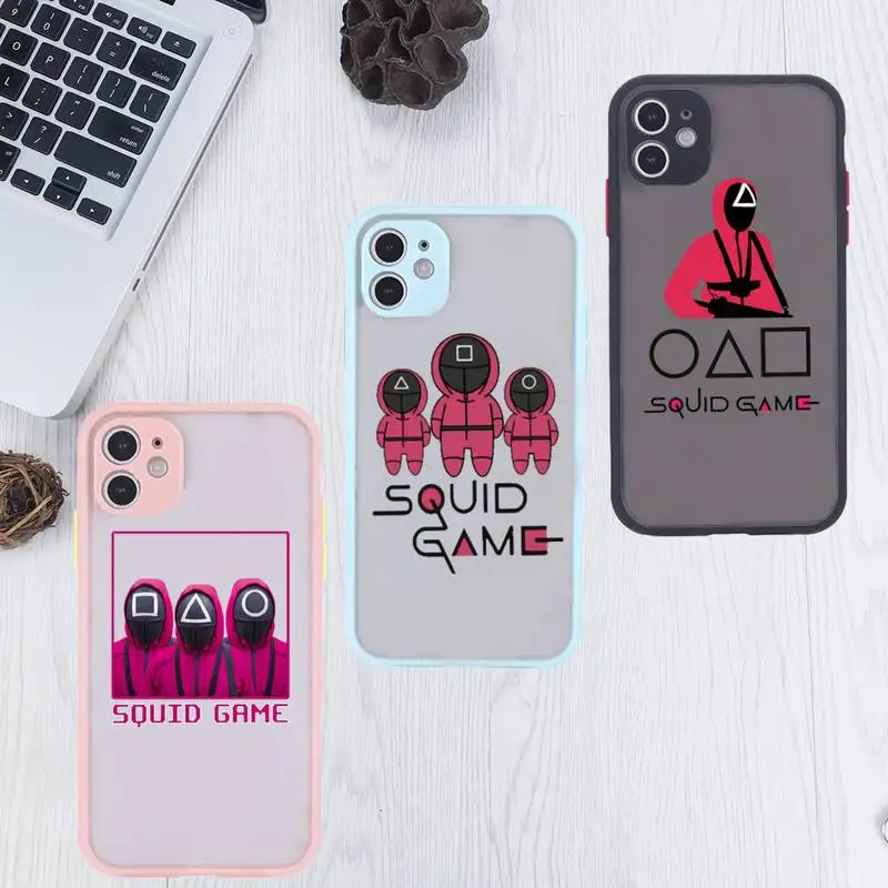 Squid Game Phone Case For iPhone 12 11 Mini Pro XR XS Max 7 8 Plus X Matte transparent Pink Back Cover
Squid Game Phone Case For iPhone 12 11 Mini Pro XR XS Max 7 8 Plus X Matte transparent Pink Back Cover
