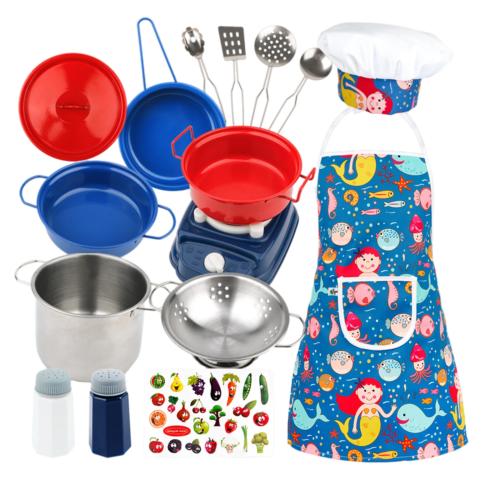 Kids Cooking Toys Set Chef Role Play Toys Playset Children Play House Baking Toy Apron Hat Vegetable Fruit Pepper Bottle Set
Kids Cooking Toys Set Chef Role Play Toys Playset Children Play House Baking Toy Apron Hat Vegetable Fruit Pepper Bottle Set