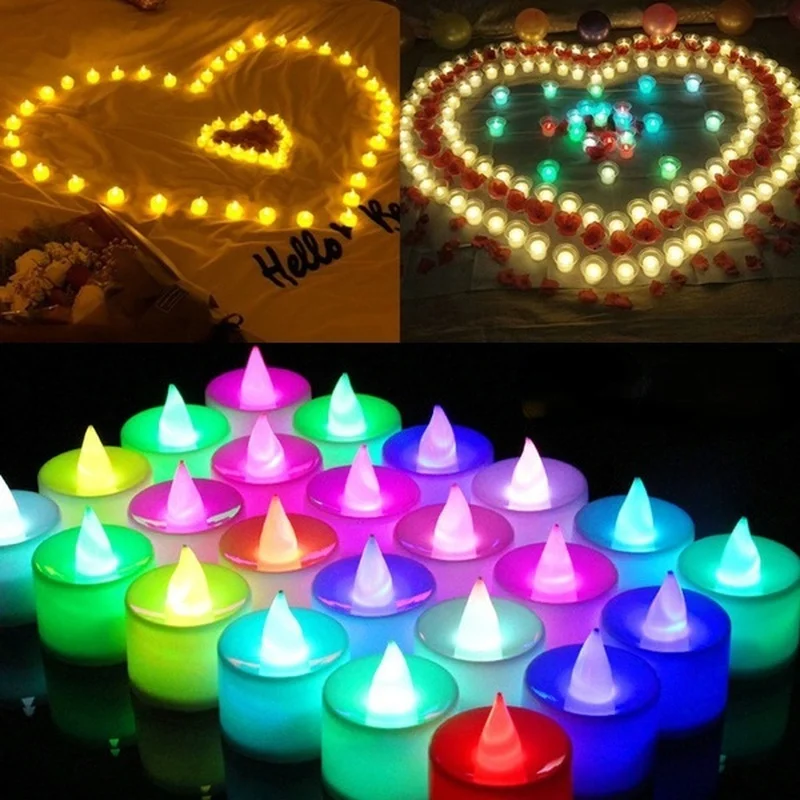 12pcs/24pcs Flameless LED Tealight Tea Candles Wedding Light Romantic Candles Lights for Proposal/ Xmas/ Party/ Birthday
12pcs/24pcs Flameless LED Tealight Tea Candles Wedding Light Romantic Candles Lights for Proposal/ Xmas/ Party/ Birthday