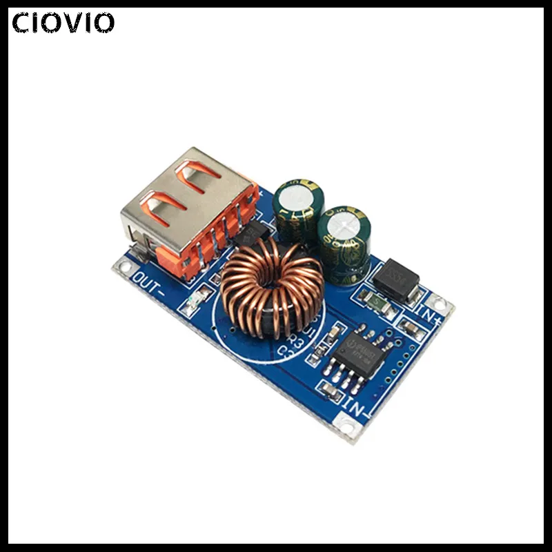 

5P Car QC3.0 Fast Quick Charging Board USB Step Down Buck Converter 12V 24V to 3V 5V Voltage Regulator for iPhone Huawei Samsung