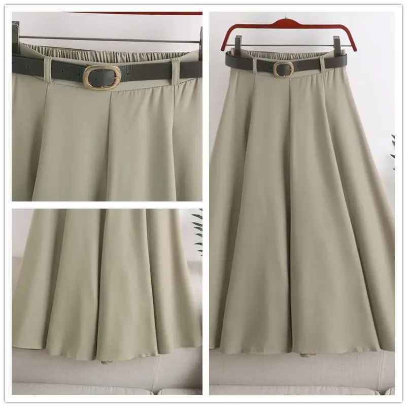 2021 New Autumn Korean Fashion Women Elastic High Waist Casual Skirts Solid Color Vintage Large Hem Long Skirts for Ladies Z237
2021 New Autumn Korean Fashion Women Elastic High Waist Casual Skirts Solid Color Vintage Large Hem Long Skirts for Ladies Z237