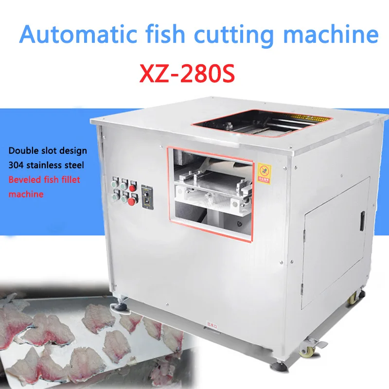 Commercial Double-slot fish fillet machine Stainless steel automatic XZ-280S oblique maker 220v | Бытовая техника