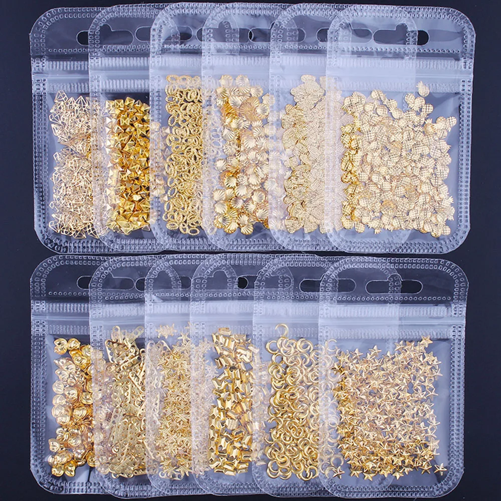 1Bag Mixed Shaped 3D DIY Hollow Metal Frame Nail Art Decorations 200pcs Gold Rivet Manicure Accessories Nail Glitter Studs JS08
1Bag Mixed Shaped 3D DIY Hollow Metal Frame Nail Art Decorations 200pcs Gold Rivet Manicure Accessories Nail Glitter Studs JS08