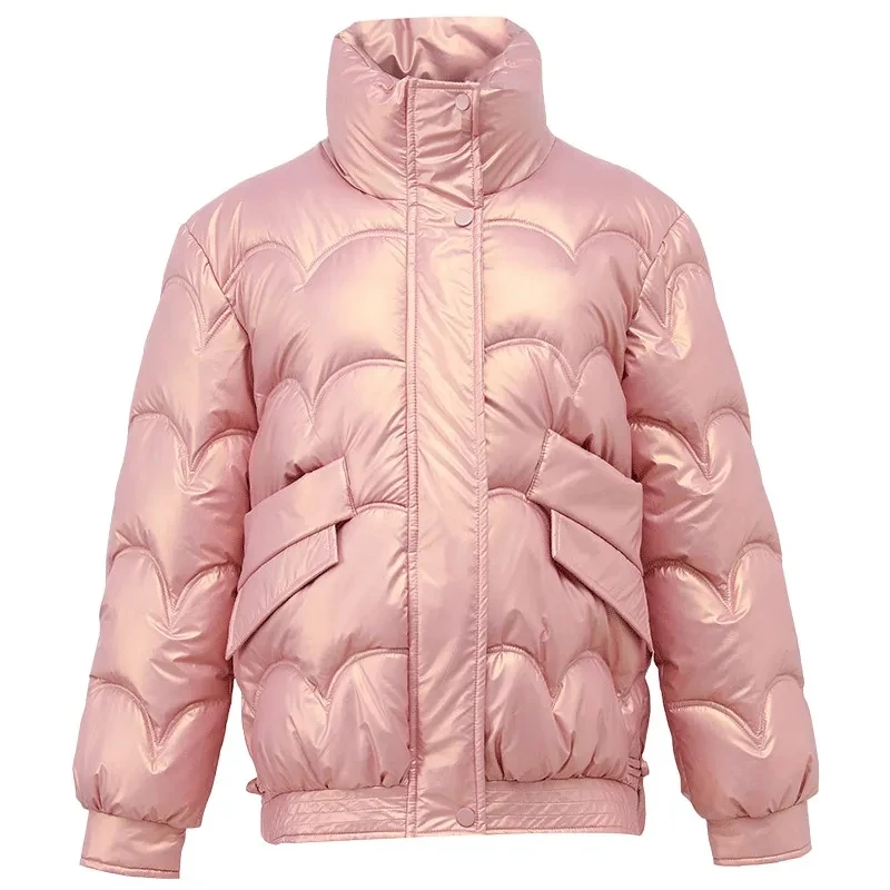 Women Stand Collar Down Padded Cotton Jacket Short 2021 Winter Korean Loose Padded Coat Bright Winter Thick Warm Parka Female
Women Stand Collar Down Padded Cotton Jacket Short 2021 Winter Korean Loose Padded Coat Bright Winter Thick Warm Parka Female