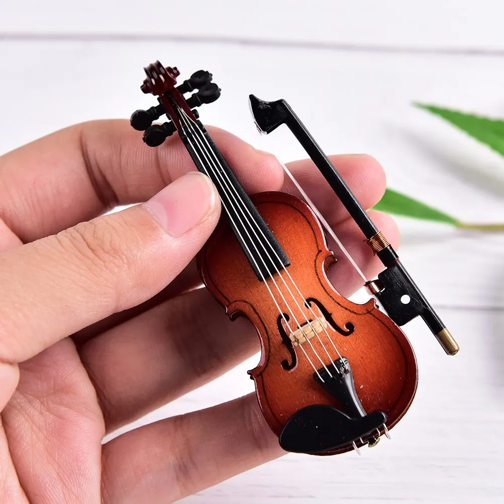 New Mini Violin Upgraded Version With Support Miniature Wooden Musical Instruments Collection Decorative Ornaments Model
New Mini Violin Upgraded Version With Support Miniature Wooden Musical Instruments Collection Decorative Ornaments Model