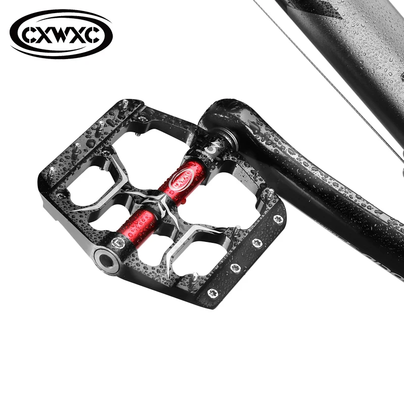 

CXWXC Bike Flat Pedals Bicycle MTB Road 3 Sealed Bearings Mountain Cycling Pedals Wide Platform Pedales Bicicleta Accessories