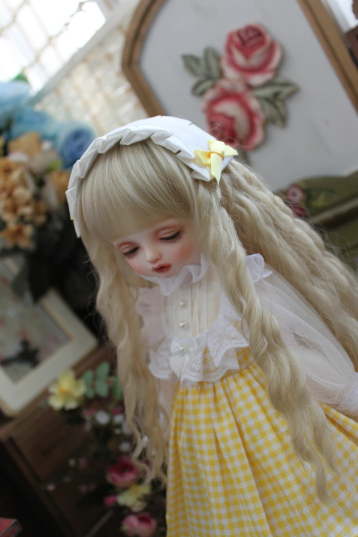 BJD doll dress for 1/31/41/6MSD and Blythes fashion small fresh yellow plaid dress + white hair accessories two pieces set
BJD doll dress for 1/31/41/6MSD and Blythes fashion small fresh yellow plaid dress + white hair accessories two pieces set
