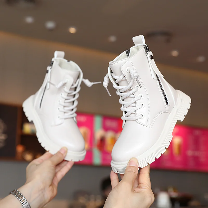 2021 Autumn Winter Thin Cotton Boots For Girls Big Middler Children Lace-up Ankle Boots Kids Platform Rubber Soled Martin Boots
2021 Autumn Winter Thin Cotton Boots For Girls Big Middler Children Lace-up Ankle Boots Kids Platform Rubber Soled Martin Boots