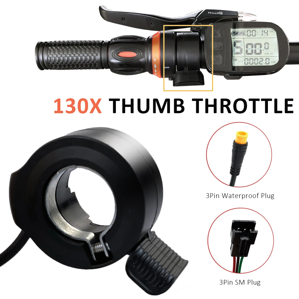 Electric Bicycle Thumb Throttle Accelerator Speed Control E-bike 130X Thumb Throttle 3Pin Waterproof/SM Connector Scooter Part
Electric Bicycle Thumb Throttle Accelerator Speed Control E-bike 130X Thumb Throttle 3Pin Waterproof/SM Connector Scooter Part