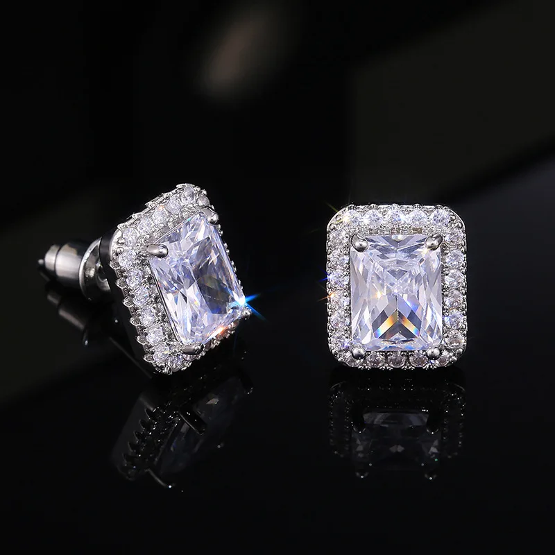 Luxury Temperament Square Ladies Stud Earrings Trendy Simple Wedding Earring Anniversary Special Present For Girlfriend
Luxury Temperament Square Ladies Stud Earrings Trendy Simple Wedding Earring Anniversary Special Present For Girlfriend
