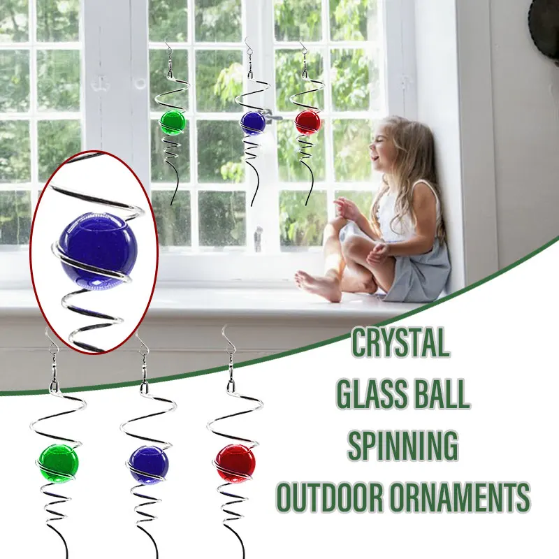 Crystal Glass Ball Pendent Electroplating Visual Wind Spin Tail Outdoor Ornaments PI669 
Crystal Glass Ball Pendent Electroplating Visual Wind Spin Tail Outdoor Ornaments PI669