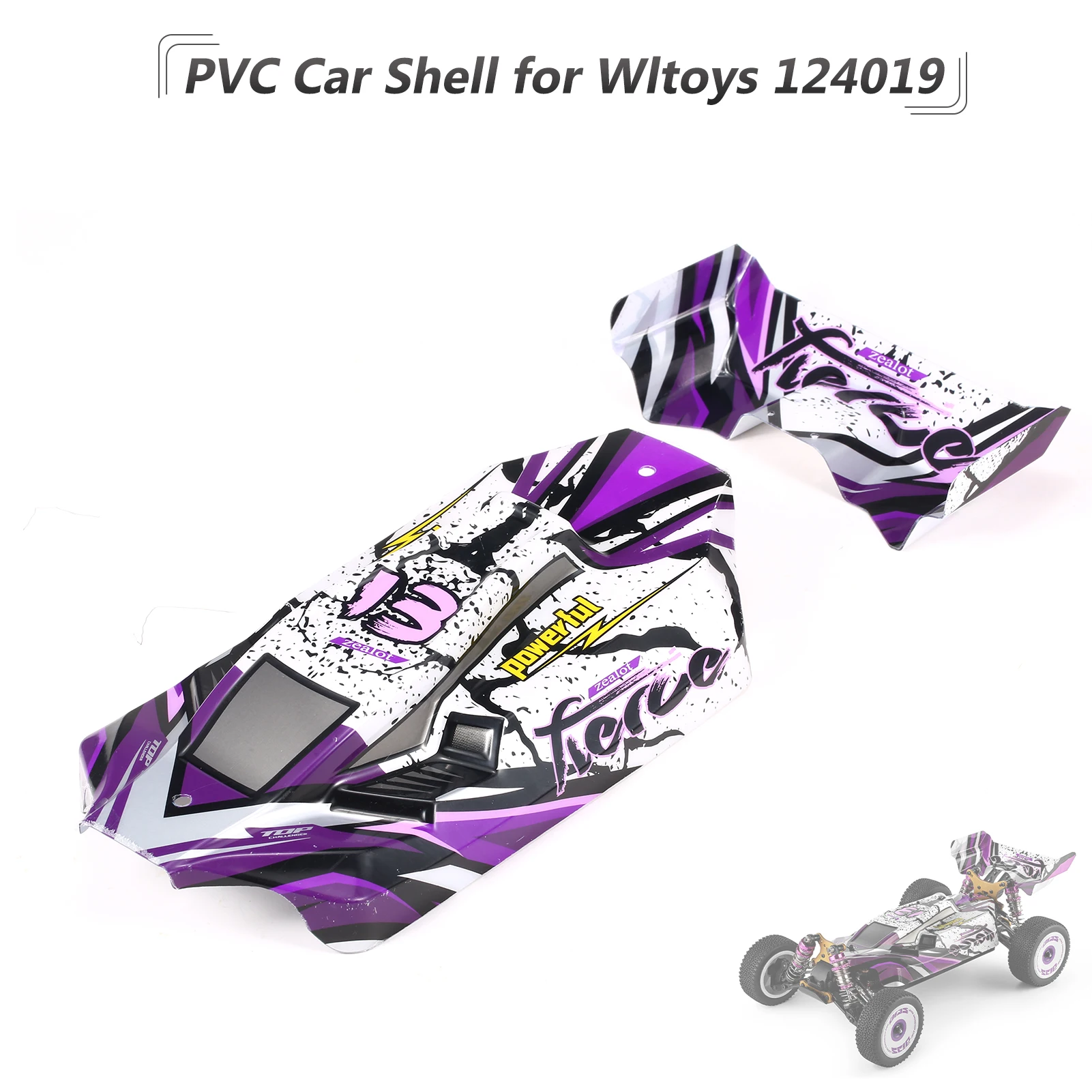 ПВХ автомобильный корпус для Wltoys 124019 1/12 RC автомобильные детали 1836|Детали и