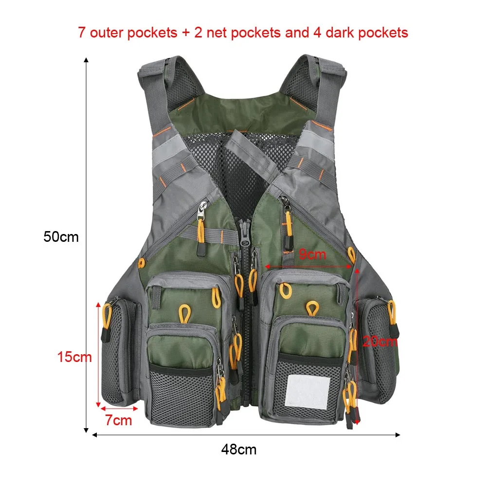 Breathable Fishing Vest Outdoor Sports Adjustable Mesh Multi-Pocket Fly Swimming Adjustable Vest Fishing Tackle Fishing Gear
Breathable Fishing Vest Outdoor Sports Adjustable Mesh Multi-Pocket Fly Swimming Adjustable Vest Fishing Tackle Fishing Gear