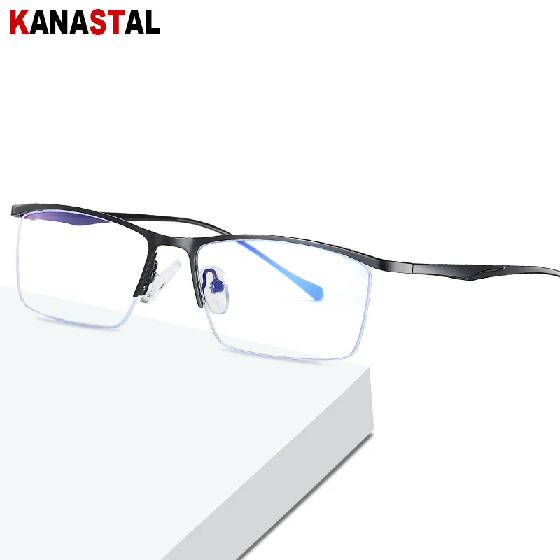 Men's Blue Light Blocking Glasses Women Metal Half-Frame Busniess Eyeglasses Computer Prescription Optical Eyewear Frame Retro
Men's Blue Light Blocking Glasses Women Metal Half-Frame Busniess Eyeglasses Computer Prescription Optical Eyewear Frame Retro