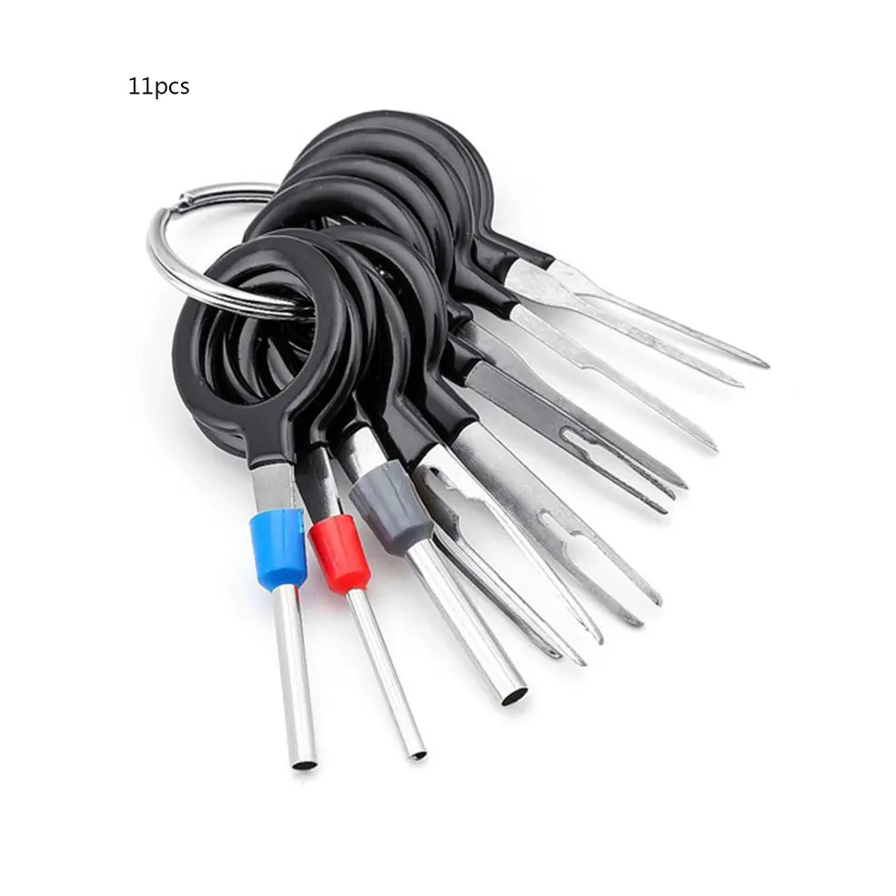 Automotive wiring harness plug terminal removal tool 11-piece push pin tool car repair tool needle remover
Automotive wiring harness plug terminal removal tool 11-piece push pin tool car repair tool needle remover