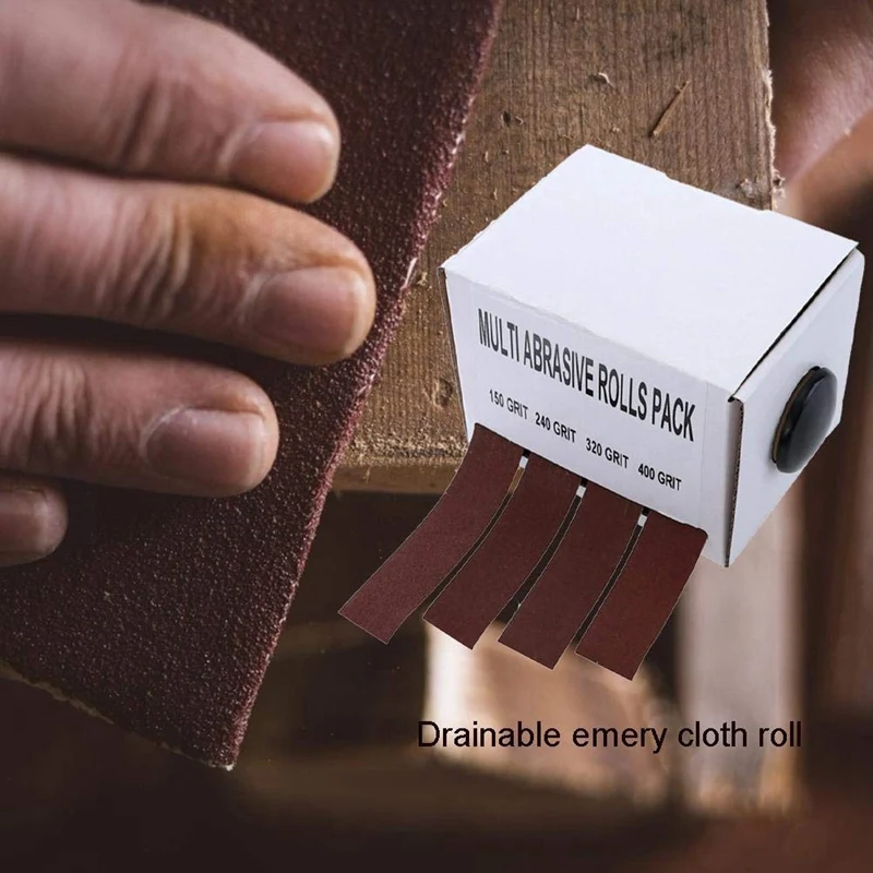 4 Rolls Sanding Belt Drawable Emery Cloth Sandpaper Dry Abrasive Belt Box Wood Grinding Roll Belts for Wood Turners, Automotive
4 Rolls Sanding Belt Drawable Emery Cloth Sandpaper Dry Abrasive Belt Box Wood Grinding Roll Belts for Wood Turners, Automotive
