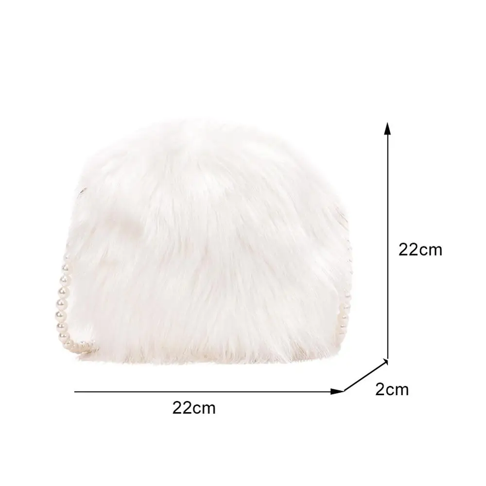 Women Elegant Pearl Chain Pure Color Shoulder Messenger Bags Fashion Plush Female Autumn Winter Crossbody Bags
Women Elegant Pearl Chain Pure Color Shoulder Messenger Bags Fashion Plush Female Autumn Winter Crossbody Bags