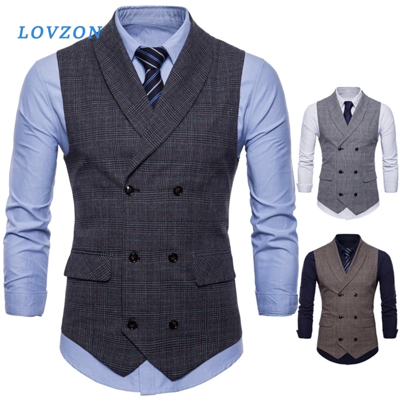 LOVZON Brand Suit Vest Men Jacket Sleeveless Beige Gray Brown Vintage Tweed Vest Fashion Spring Autumn Plus Size Waistcoat
LOVZON Brand Suit Vest Men Jacket Sleeveless Beige Gray Brown Vintage Tweed Vest Fashion Spring Autumn Plus Size Waistcoat