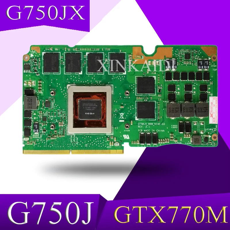 XinKaidi GTX770M 3 ГБ N14E-GS-A1 VGA карта для ASUS ROG G750Y47JX-BL G750J G750JX карта для ноутбука GeForce VGA Видеокарта 
XinKaidi GTX770M 3 ГБ N14E-GS-A1 VGA карта для ASUS ROG G750Y47JX-BL G750J G750JX карта для ноутбука GeForce VGA Видеокарта