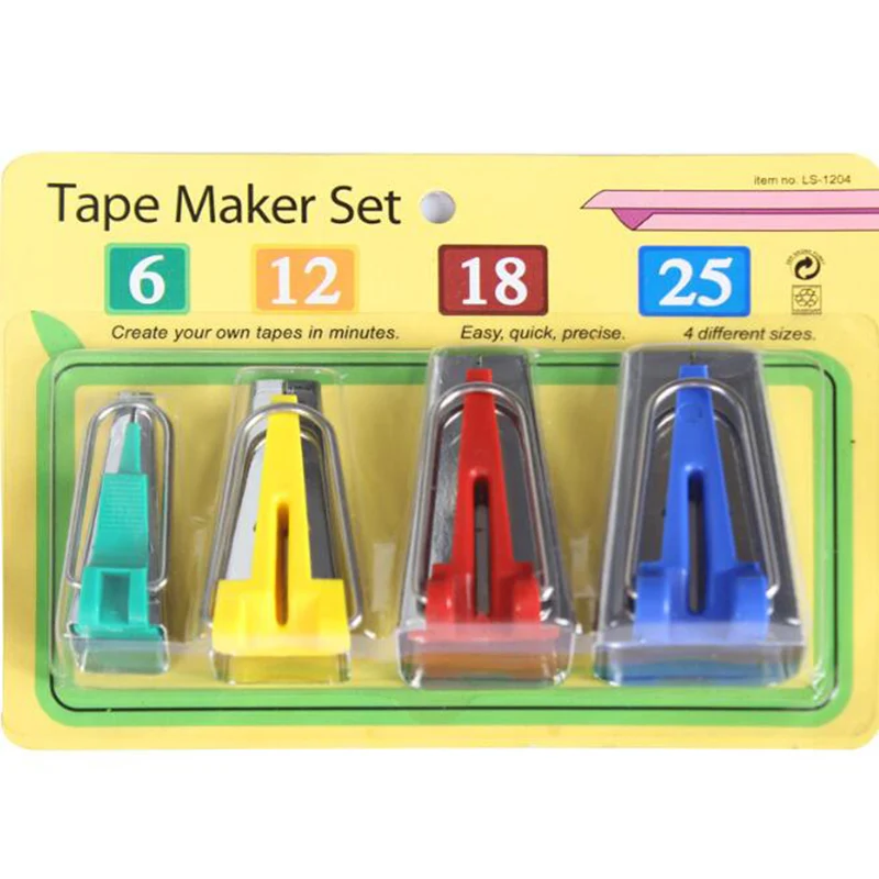 4Pcs/set Sewing Accessories Bias Tape Makers 6mm 12mm 18mm 25mm Bias Binding Tape Maker Sewing Machine Accessories
4Pcs/set Sewing Accessories Bias Tape Makers 6mm 12mm 18mm 25mm Bias Binding Tape Maker Sewing Machine Accessories